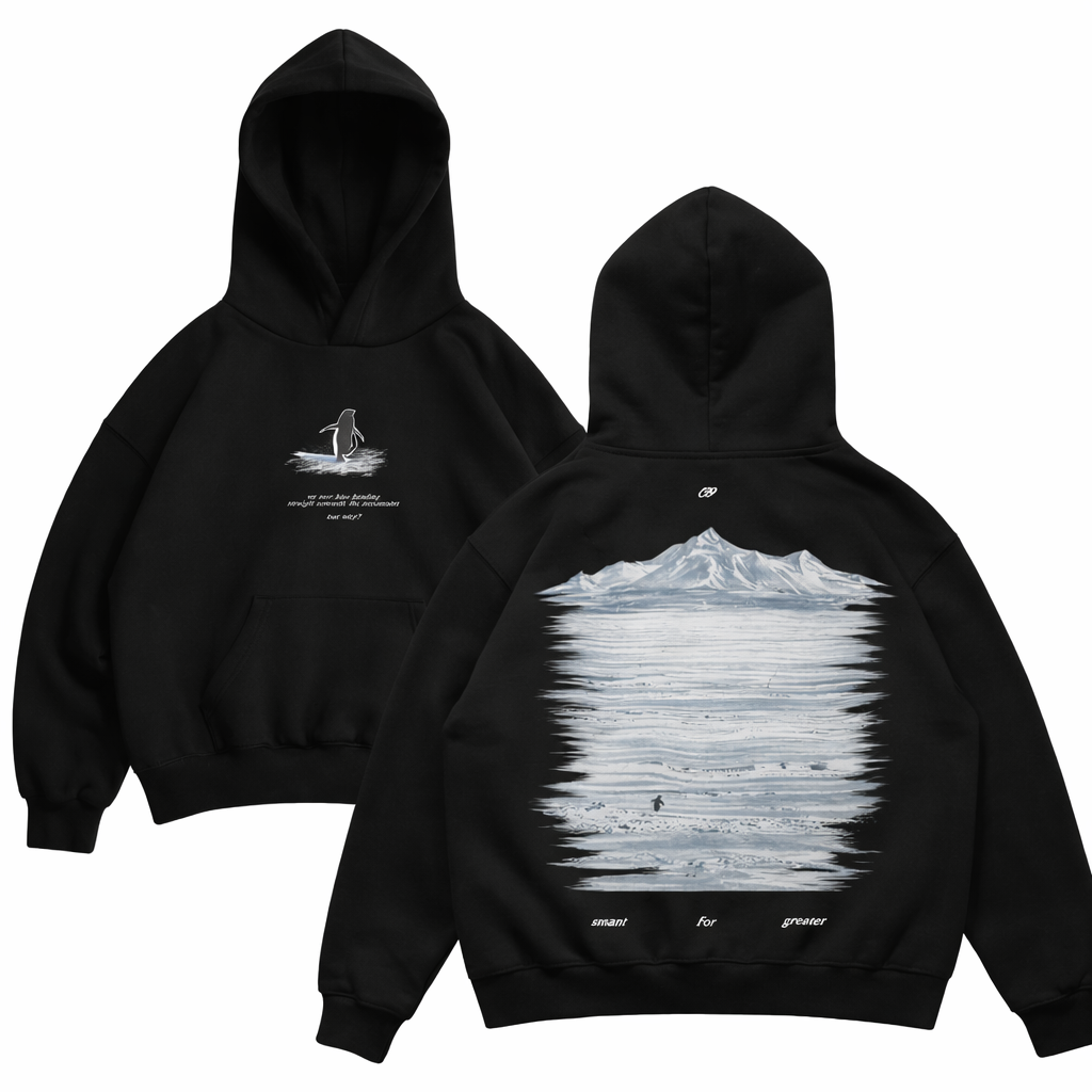 Lone Penguin "But Why" Oversized Hoodie