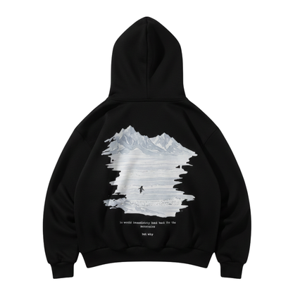 Lone Penguin "But Why" Oversized Hoodie